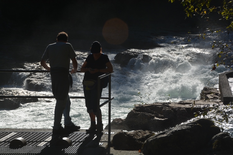 couple viewing the river